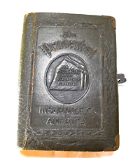 Antique Prudential Insurance Book Coin & Paper Bank - With Key, D.H.Z. Inc. USA picture