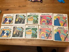 Vintage Sesame Street Books And Record Lot Of 5 picture
