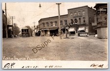 K69/ Plymouth Ohio RPPC Postcard c1910 Public Square Stores Trolley 48 picture