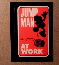Topps Donkey Kong Jump Man At Work Super Mario rookie sticker card 1982 picture