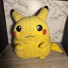 Vintage 1999 Pokemon Hasbro Tomy Jumbo Fat Pikachu Plush Chunkachu 16” Nintendo picture