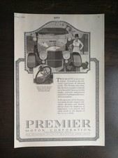 Vintage Premier Motor Corporation 1920Aluminum Six Car Full Page Original Ad picture