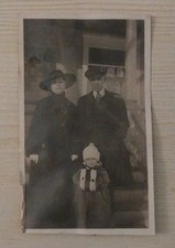 Vintage 1910s B&W Family Photo Antique Snapshot Fashion  Winter  Coats  Ephemera picture