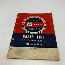 Nice Original 1952-1956 Willys Jeep Parts List Catalog picture