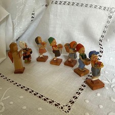 German Vintage Emil Helbig Workshop Small Wooden Objects x 7 picture