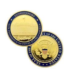10pcs USA President Trump Signature & White House Gold plating Challenge Coin picture