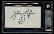 Dustin Hoffman signed autograph 3x5 card Actor The Graduate & Rain Man BAS Slab picture