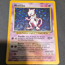 Wizards 1999 Pokémon Base Set Mewtwo Holo #10/102 English Ken Sugimori picture