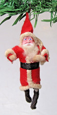 Vintage Large Batting Spun Cotton Clay Face SANTA w SAC Christmas Ornament Japan picture