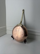 Ruffoni Hammered Copper Frying Pan Skillet Tin Lined Bronze Handle Italy 9” picture