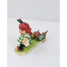 Vintage Goebel Putting on the Dog Girl Dachshunds Figurine W Germany picture