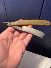Antique Wade & Butcher Straight Razor Union is Strength Barber Notch picture