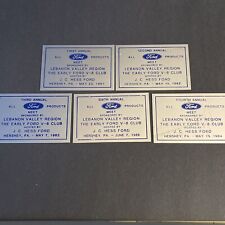 Vintage - Early Ford V-8 Club - Years 1-4 & 6 / 1980s Hersey PA- Dash Plaques picture