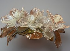 J Corelli Lucite Acrylic Flower Leaf Magnolia  1987 MCM 14