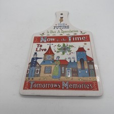 1963 Berggren Ceramic Tile Trivet Now Time Live Tomorrow's Memories Wall Art picture
