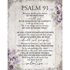 DEXSA Psalm 91 Wood Plaque - Made in the USA - 11.75 in x 15 in - Classy Vert... picture