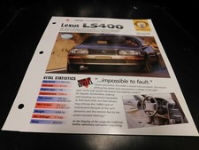 1990+ Lexus LS400 Spec Sheet Brochure Photo Poster picture