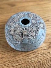 Vintage Tenmoku Pottery Sunflower Lidded Jar TM163G Malaysia Studio Art picture