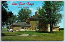 KS, Hays, Old Fort Hays Blockhouse, Vintage Postcard picture
