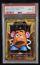 2025 Topps Chrome Disney Pixar Gold Mr Potato Head Lava #4 /10 PSA 10 Toy Story picture