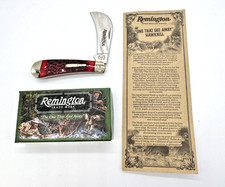 REMINGTON R693 2023 LIMITED ED HAWKBILL BULLET KNIFE Red Jig Bone 440 SS USA NIB picture