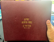 VINTAGE 1950 1954 DU PONT ARLINGTON WORKS NJ 25 YEAR CLUB PHOTO ALBUM JAMES Q. picture