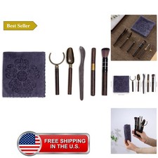 Black Wood Tea Service Tool Set of 6,Kongfu Tea Ceremony Accessories picture