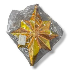 Rare Vtg Christopher RADKO 1999 Retired Christmas Star Christmas Ornament Gold picture