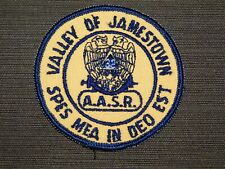 VINTAGE  MASONIC VALLEY OF JAMESTOWN A A S R SPES MEA IN DEO EST PATCH picture
