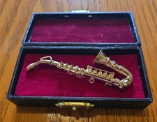 Miniature Saxophone In Velvet Lined Case picture