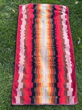 VTG Royal Terry Geometric Southwestern Beach Towel Colorful Brazil 30x56 picture
