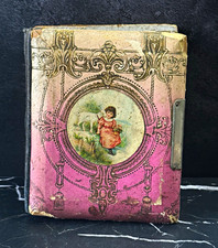 Antique Victorian Celluloid Album with 10 Original Tintypes (c. 1880–1895) picture