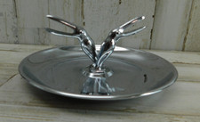 VTG Pincherette Mid Century Toucan Bird Chrome Metal Ashtray Coin Tray USA 5