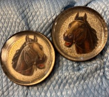 antique horse bridle rosettes picture