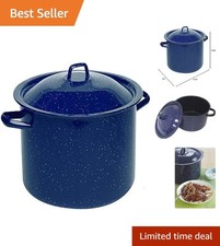 Durable 7.75-Quart Blue Speckled Enamel Cookware for Perfect Meal Preparation picture