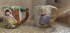 Vintage J S N Y Little Red Riding Hood & Cinderella Ceramic Mug Cup Fairy Tale picture