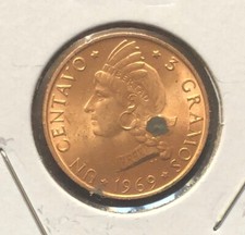 1969 DOMINICAN REPUBLIC 🇩🇴 ONE (1) CENTAVO HIGH GRADE F.A.O BRONZE COIN-KM#32 picture