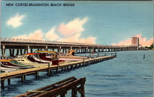 New Cortez-Bradenton Beach Bridge FL Vintage Postcard TP14-5 picture