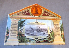 1889 BUCKEYE HARVESTING MACHINE FACTORY FOLD OUT TRADE CARD- CANTON AKRON OHIO picture