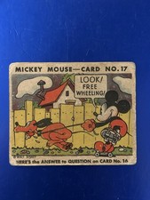 1935 O-Pee-Chee Mickey Mouse Gum #17 Look Free Wheeling - Vintage Disney picture