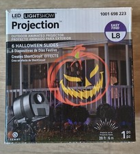 Gemmy Halloween LED Light Show Projection - 6 Hallowee Slides - Outdoor Animated picture