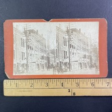 Waterbury Fire Aftermath Stereoview Street Scene 1870s Albumen Print picture