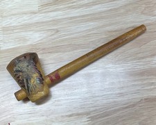 Vintage Walt Disney Davy Crockett Wooden Native Wood Pipe 8” 1950’s Original picture