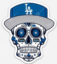 Los Angeles Dodgers Sugar Skull MAGNET - MLB Premium Vinyl California LA Dodgers picture