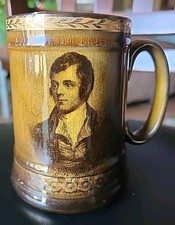 Antique Ridgways England Robert Burns Tankard Mug Auld Brig O'Doon Alloway Ayr picture
