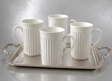 Mikasa Italian Countryside DD900-Set Of 4. 12oz.Cappuccino Mug (Ribbed, Pattern picture