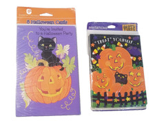 Lot of 2 Pkgs Vintage Halloween Party Invites Hallmark American Greetings 5474 picture