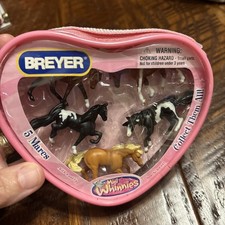 Breyer Mini Whinnies Horses 5 Mares New In Package 300143, Pink Zip Heart picture