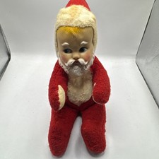 Santa Baby Plush Knickerbocker Vintage 1950's Made in Japan Rubber face Rare picture