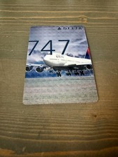 2016 Delta Air Lines BOEING 747 Aircraft Pilot Trading Collector Card #42 RARE picture
